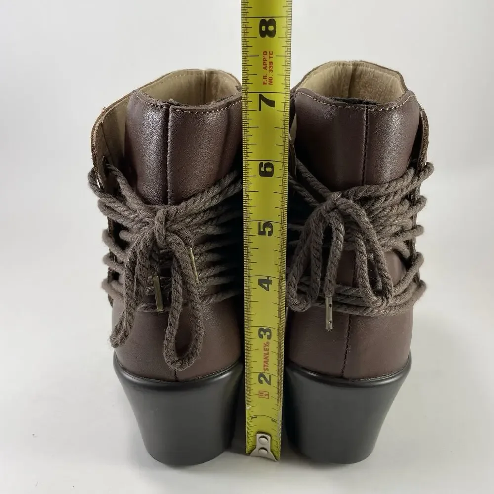 Alegria Stevee Boots Womens Size 38, US Size 8-8.5 Brown Embossed Floral STE-796 - Picture 5 of 13